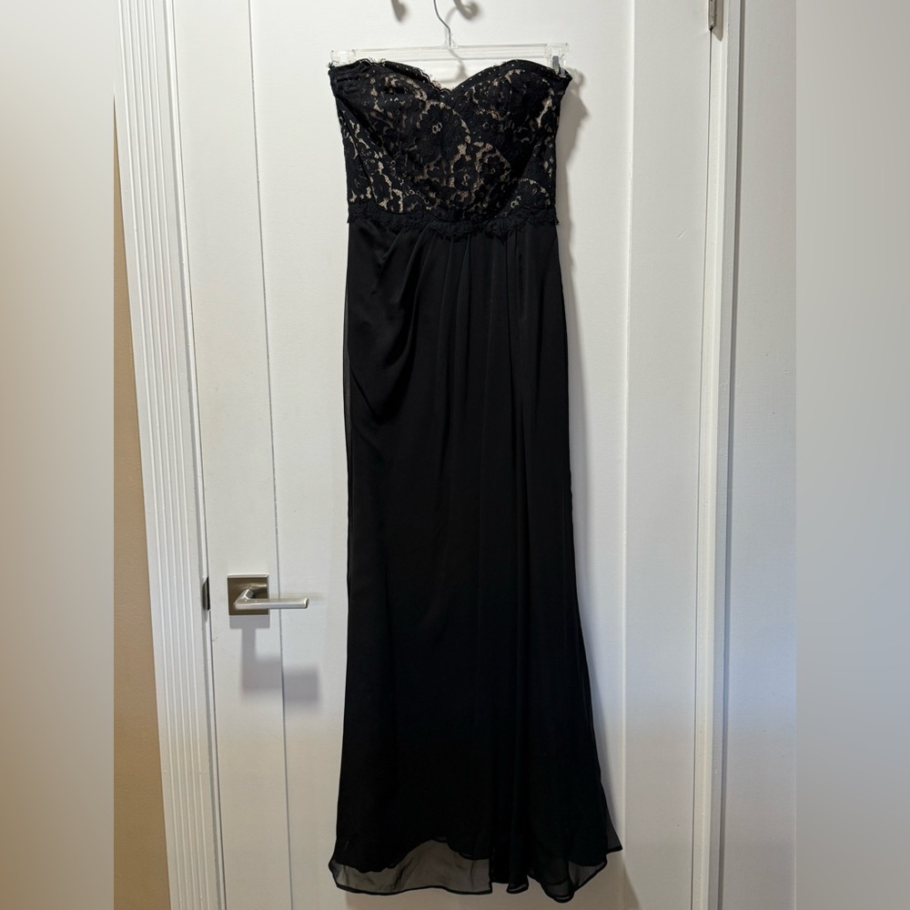 Chic Strapless Black Lace Dress